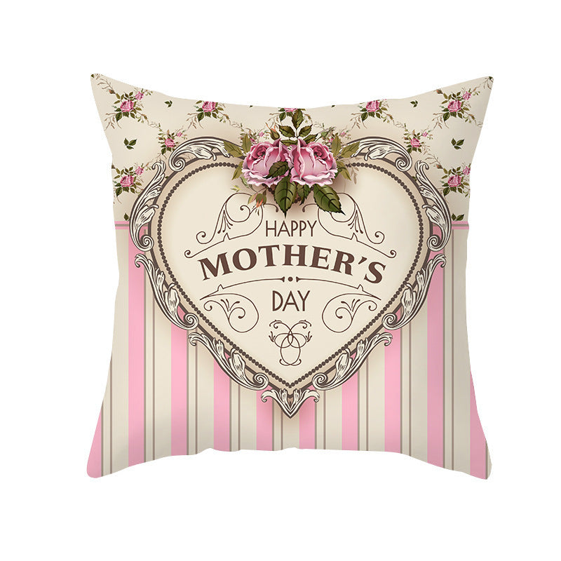 Nordic Mother's Day Pillowcase Peach Skin