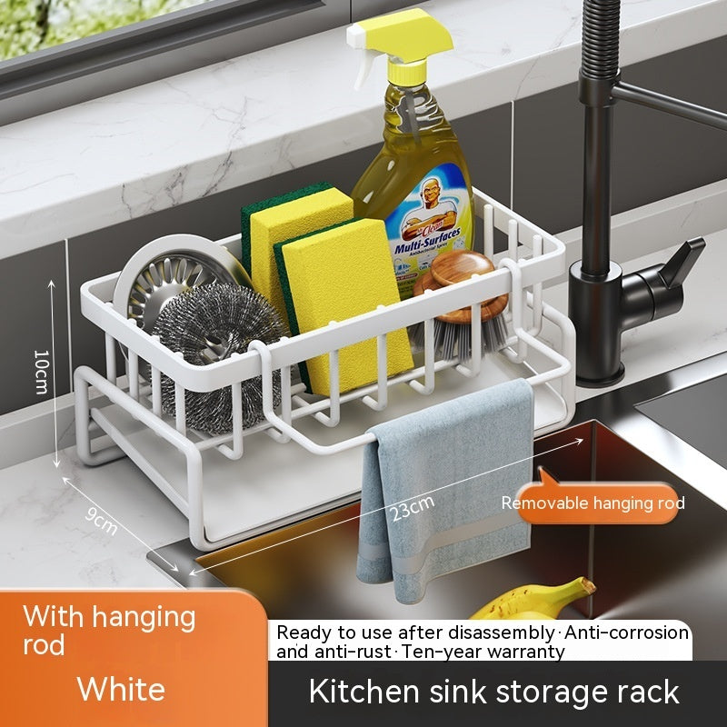 Kitchen Storage Rack Household Sink Drainage Basket Sub-table Multi-functional Detergent