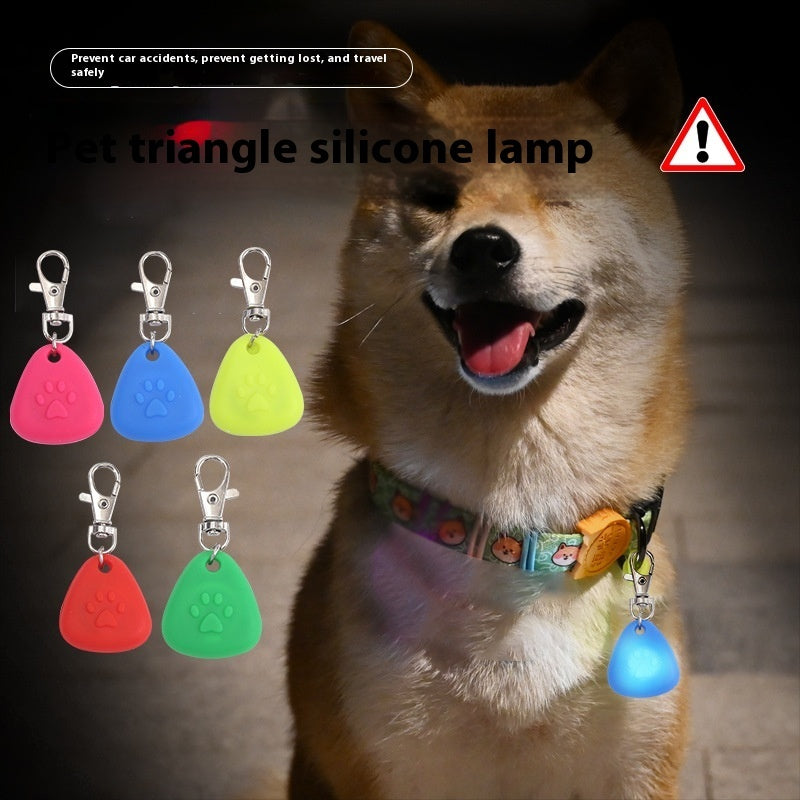 Silicone Triangle Pendant Light-emitting Pendant Pet Supplies Ornaments