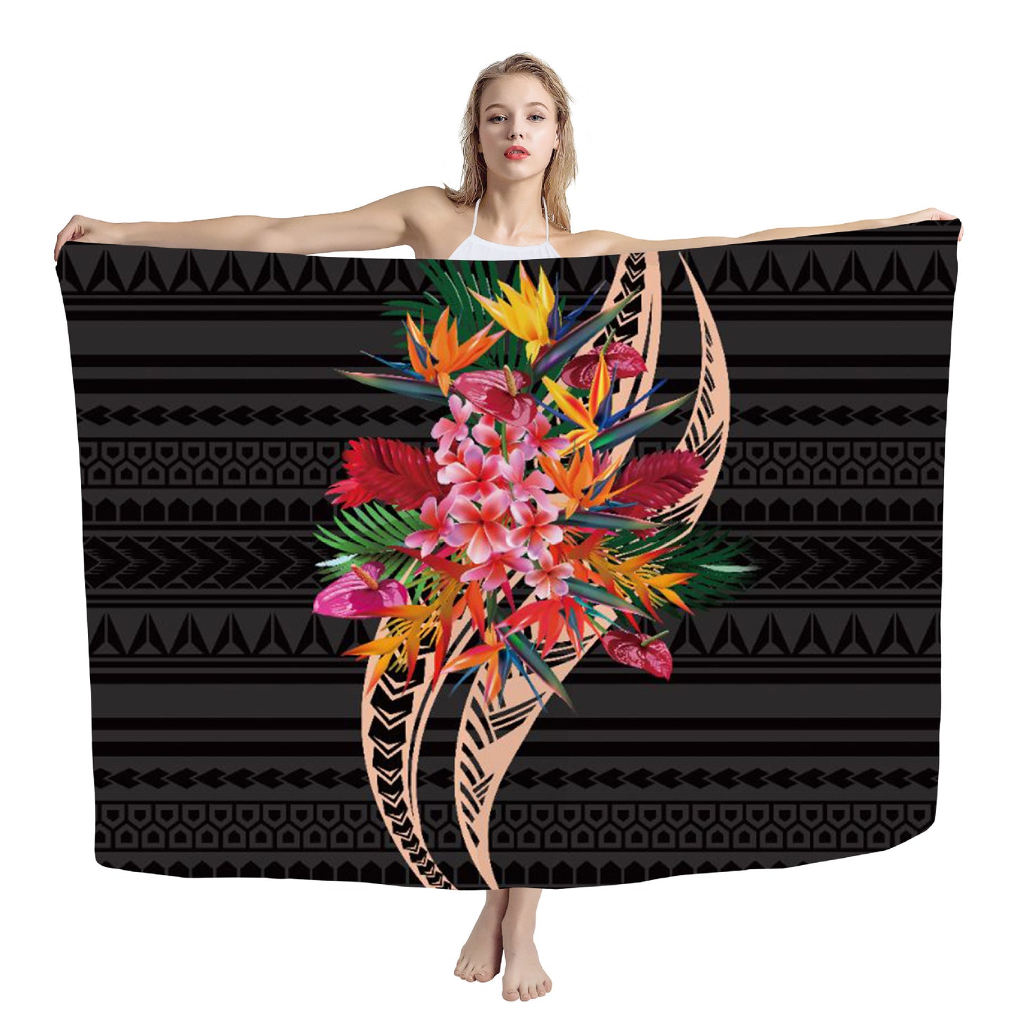 Cover Shawl Hawaiian Travel Beach Bath Towel Polynesian Seaside Quick-drying Wrap Yarn