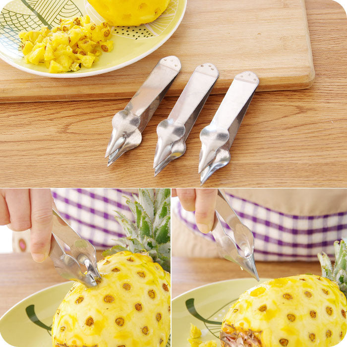 Stainless Steel Pineapple Eye-removing Clip Creative Kitchen Tools