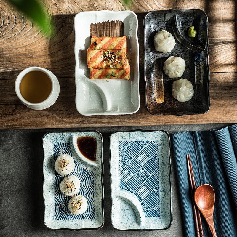 Rectangular Dumpling Plate Simple Cake Snack Dim Sum Plate