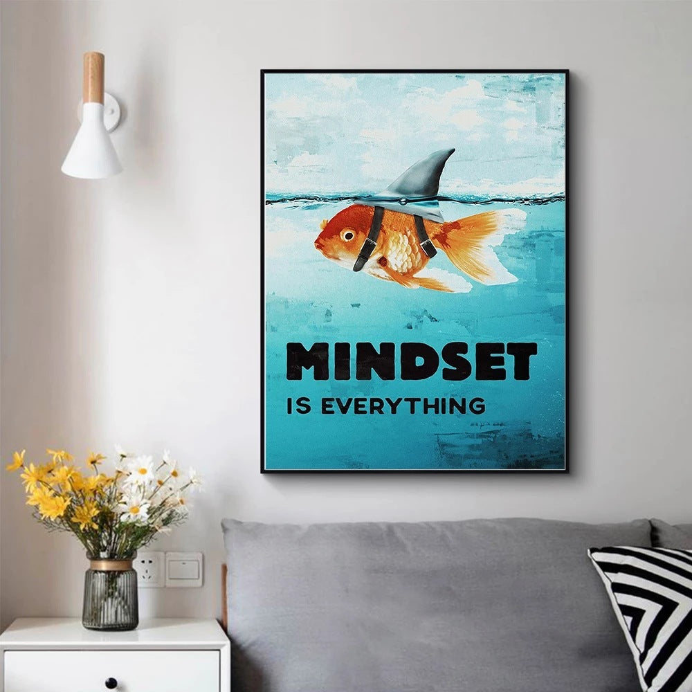 The Attitude Is Very Important And Determines All Goldfish Patterns Canvas Painting