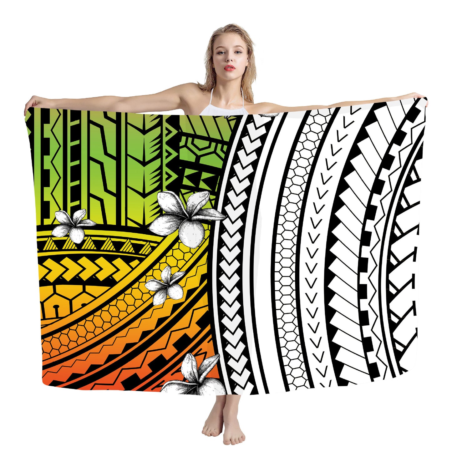 Cover Shawl Hawaiian Travel Beach Bath Towel Polynesian Seaside Quick-drying Wrap Yarn