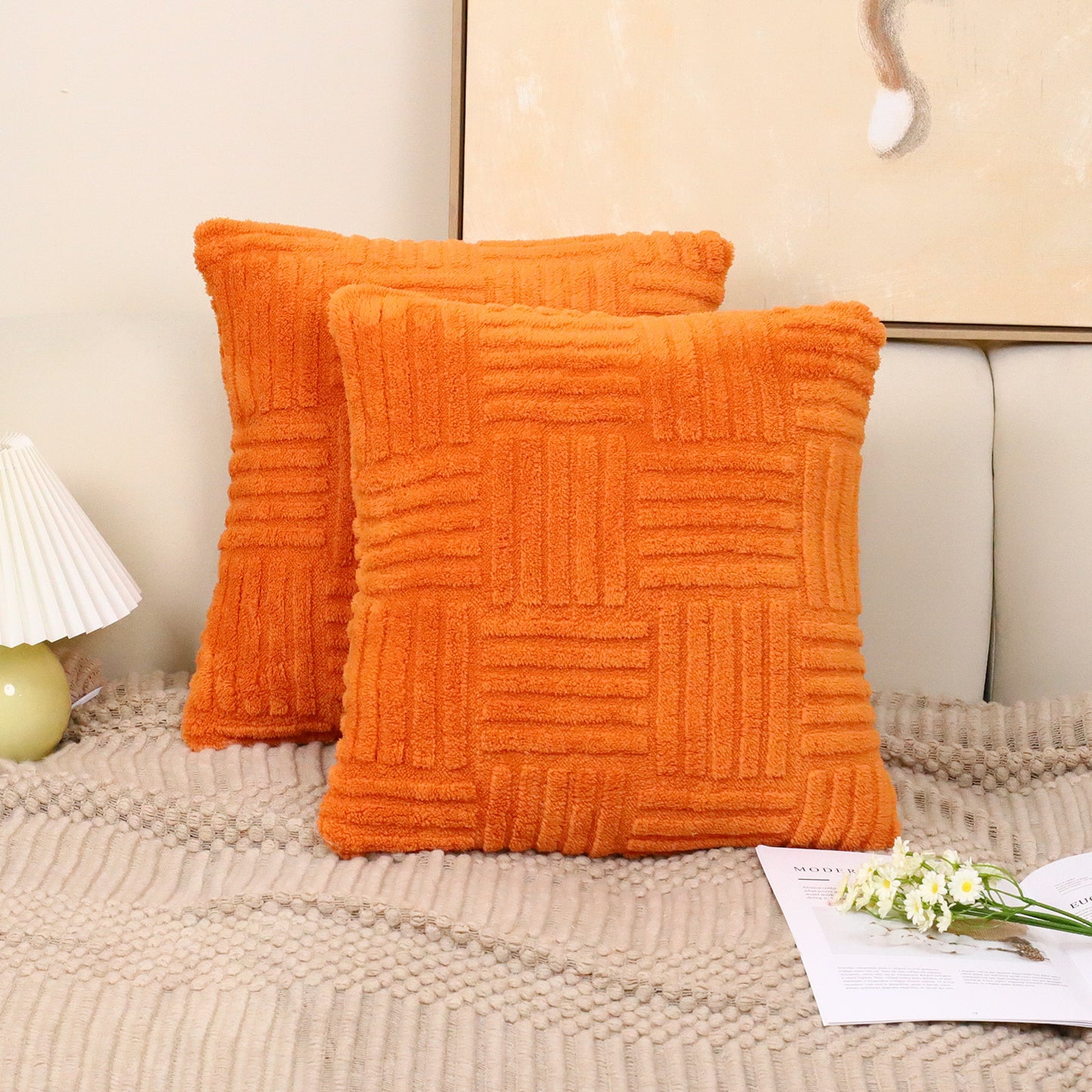 Pillow Cover Woven Plush Pillowcase Pillow Cover