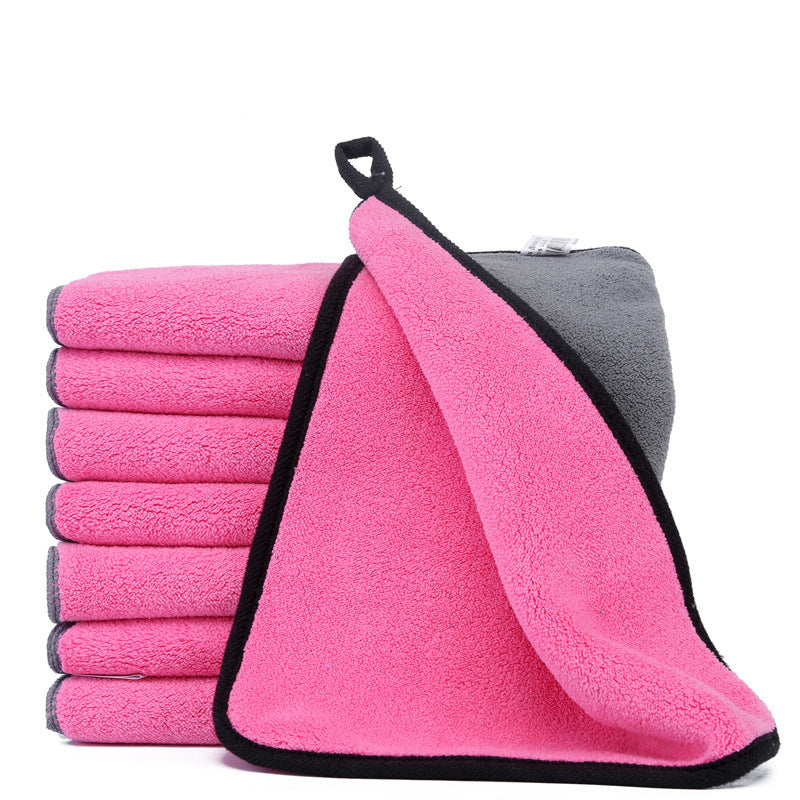 Two Color Double Sided Cleaning Car Wash Towel