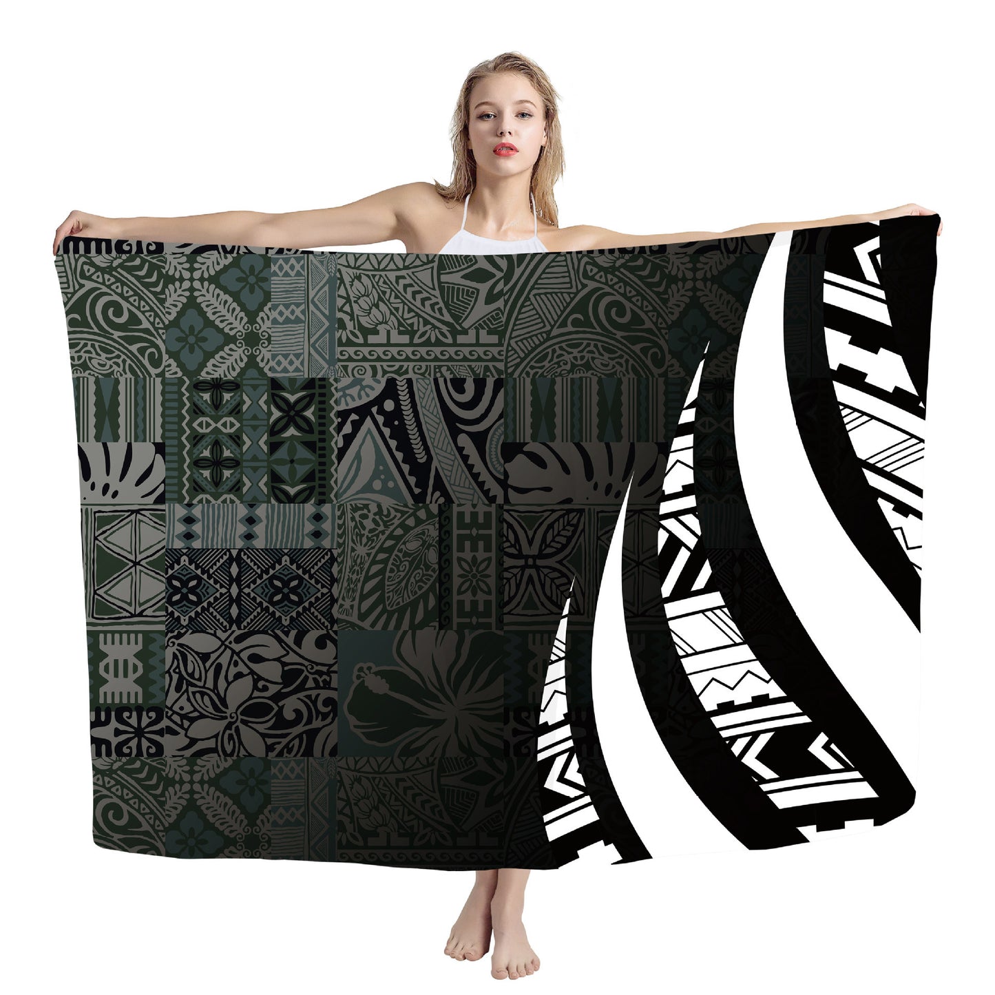 Cover Shawl Hawaiian Travel Beach Bath Towel Polynesian Seaside Quick-drying Wrap Yarn