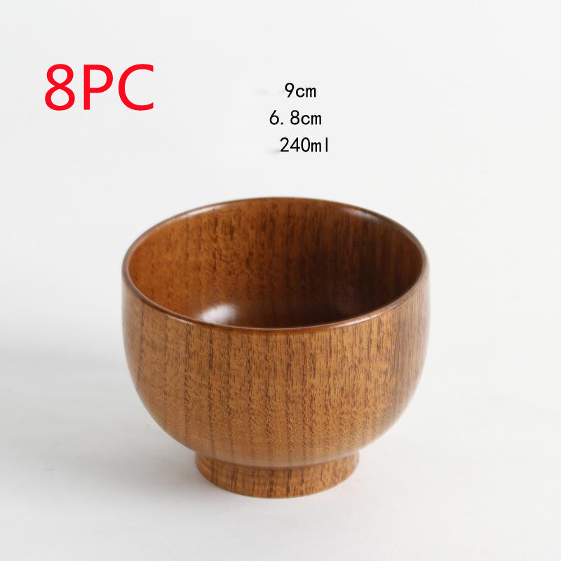 Japanese style natural jujube wooden bowl