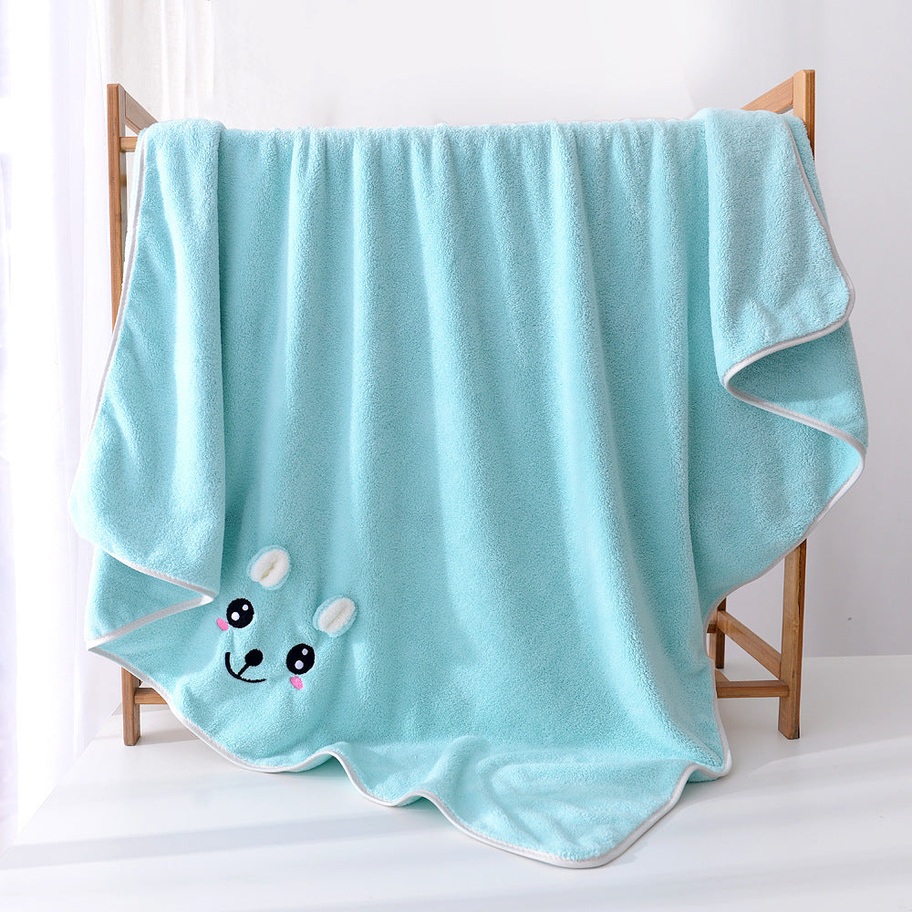 Coral Velvet Bath Towel Two-piece Towel Rabbit Ears Koala Bear Gift Box