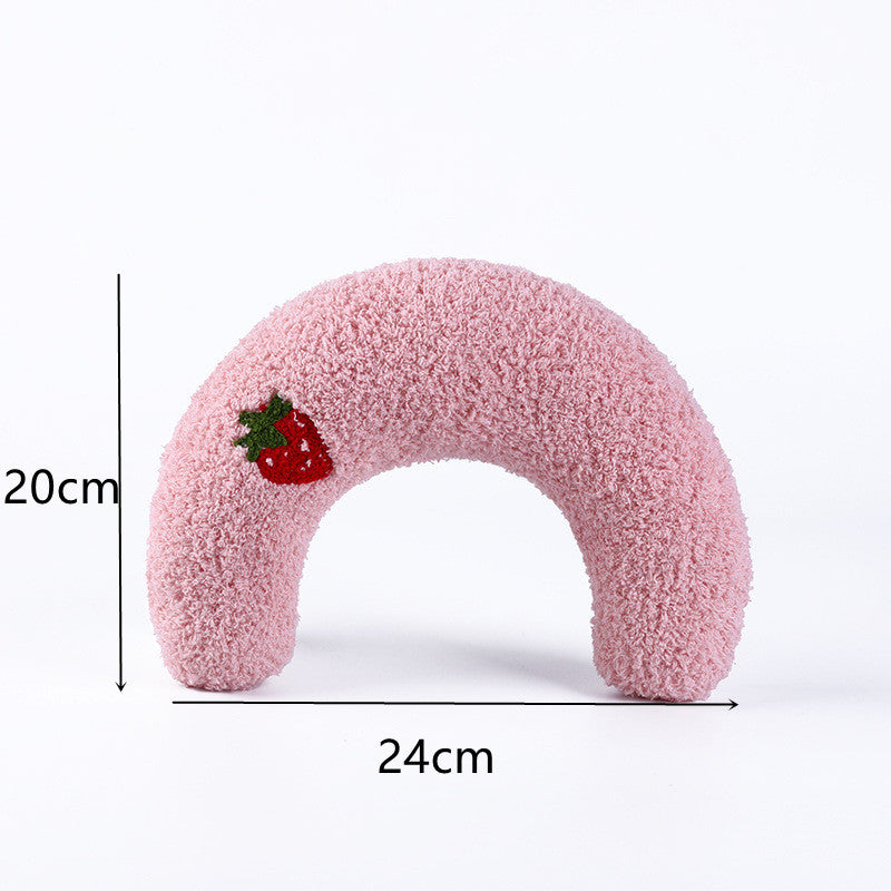 U-shaped Cat Toy Pillow To Protect Cervical Vertebra Pet Sleeping Pillow Soft Sounding Deep Sleep