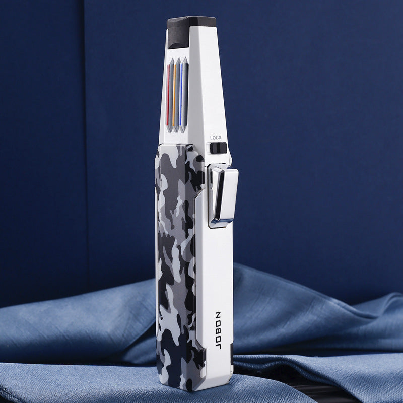 Personality Creative Windproof Straight Flush Pen Gas Lighter