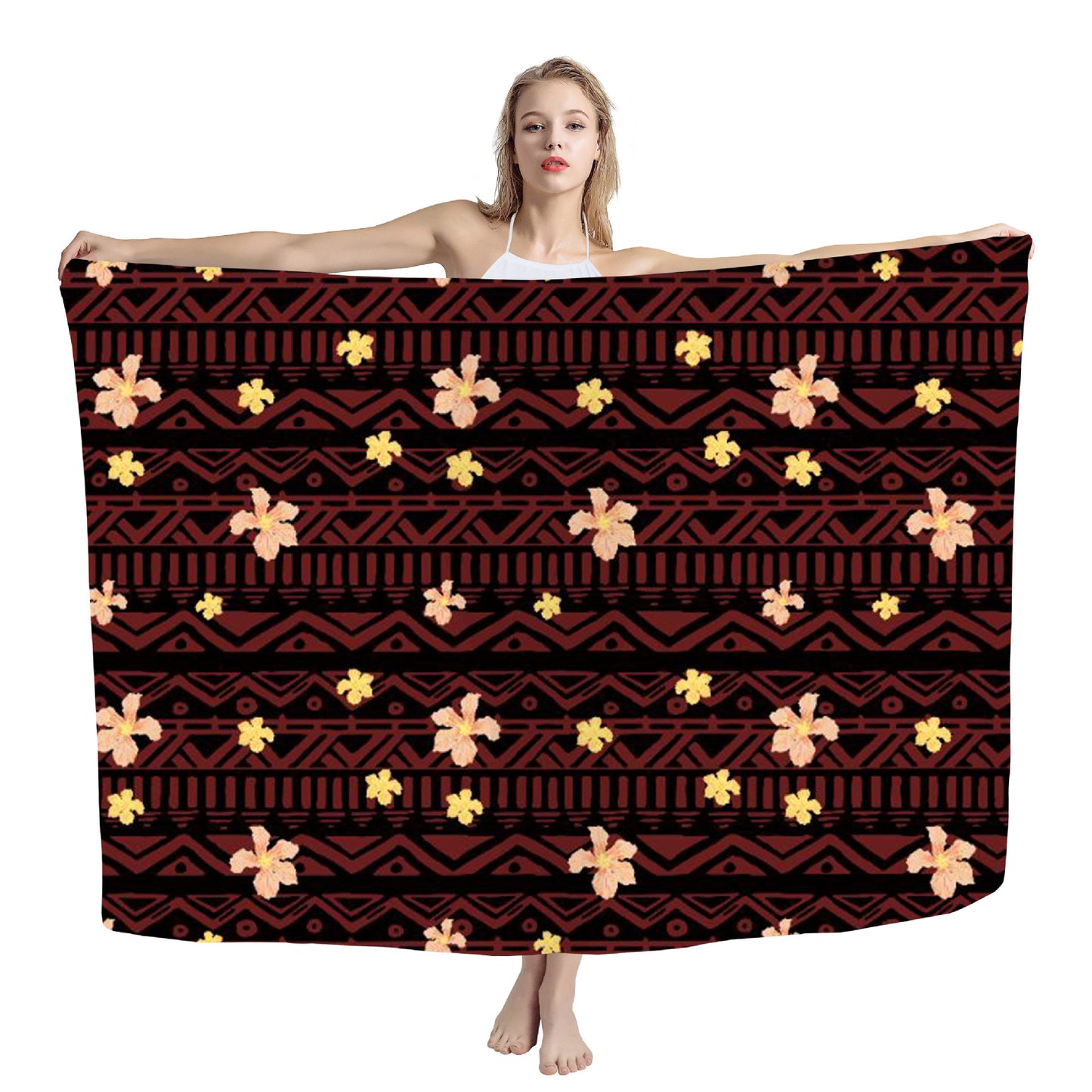 Cover Shawl Hawaiian Travel Beach Bath Towel Polynesian Seaside Quick-drying Wrap Yarn