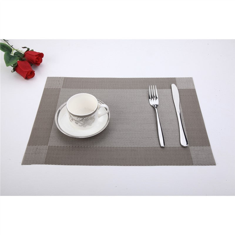 Pure Color Hotel Restaurant Heat Insulation Pad Non-Slip Dustproof Placemat Table