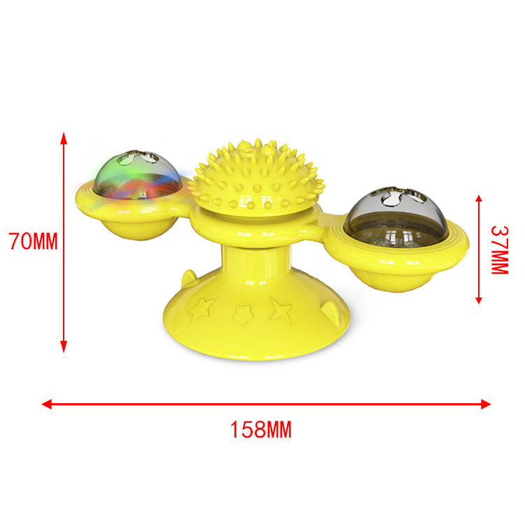 Sucker Turn Windmill Cat Toy Funny Cat Creative Spin Ball