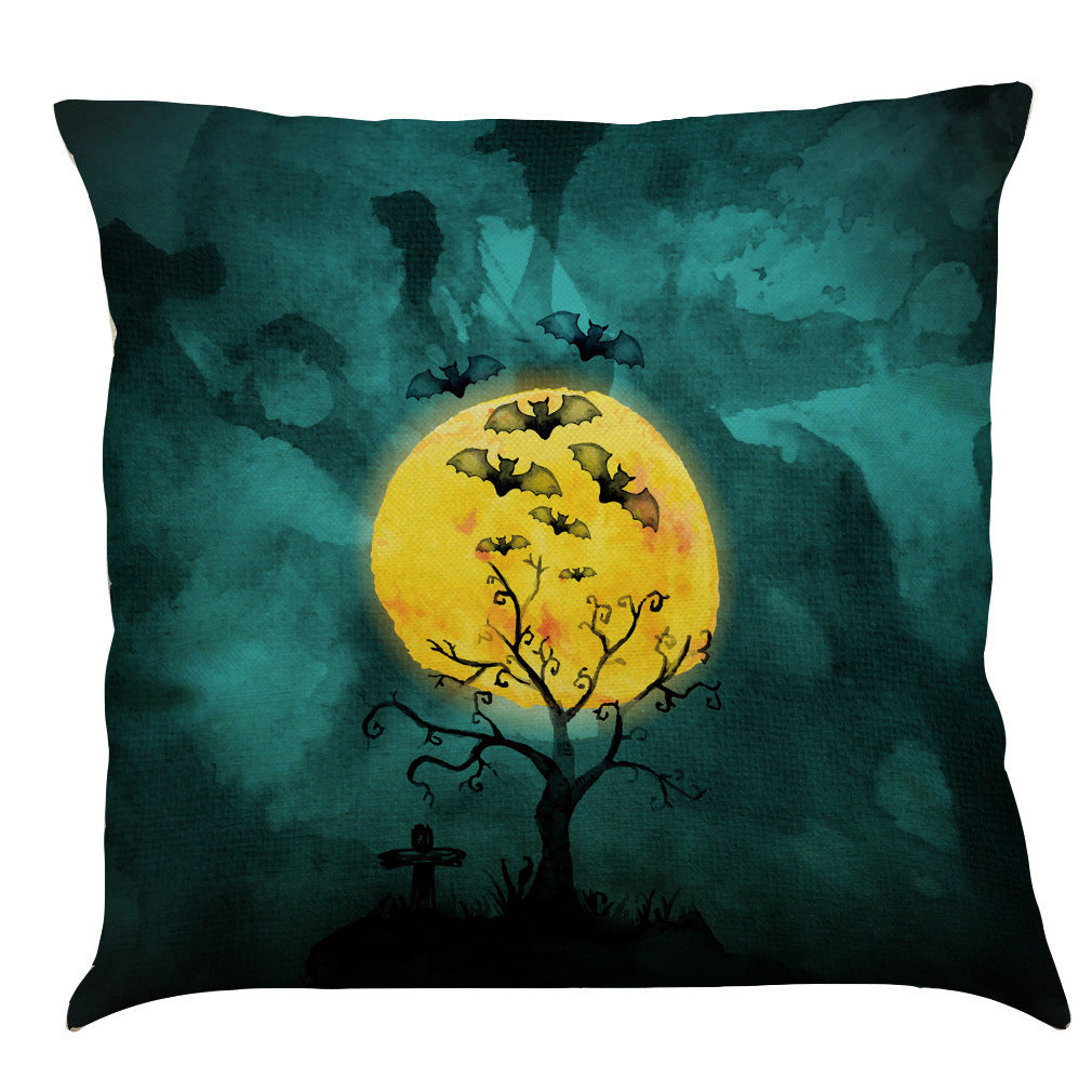 Halloween Cotton Linen Sofa Car Cushion Pillowcase