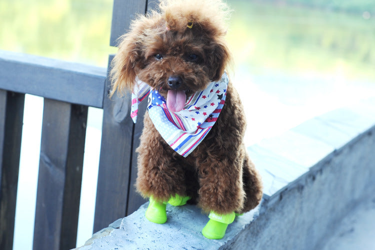 Soft Non-slip Wear-resistant Silicone Pet Rain Boots