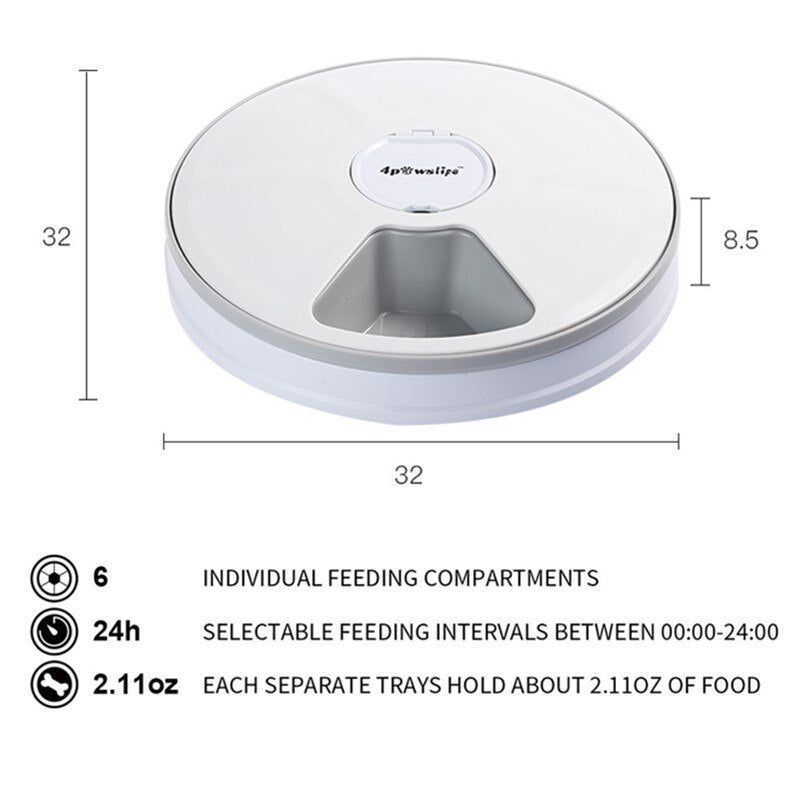 Dogs Timing Six-grid Feeder Cat Quantitative Music Automatic Feeder