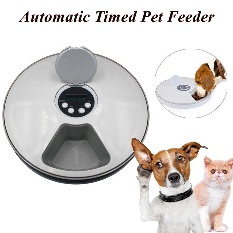 Dogs Timing Six-grid Feeder Cat Quantitative Music Automatic Feeder