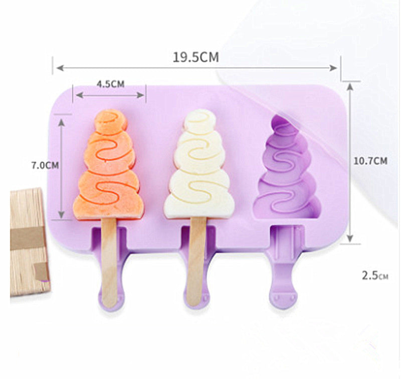 Silicone mould for ice cream household