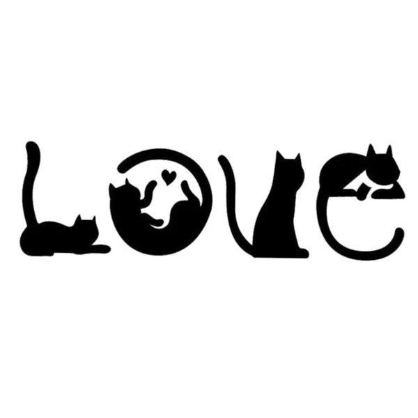 Cats Spell LOVE Fashion Creative Cartoon Auto Decal Sticker