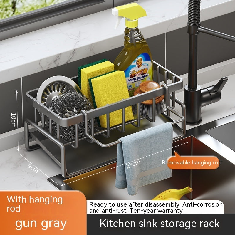 Kitchen Storage Rack Household Sink Drainage Basket Sub-table Multi-functional Detergent