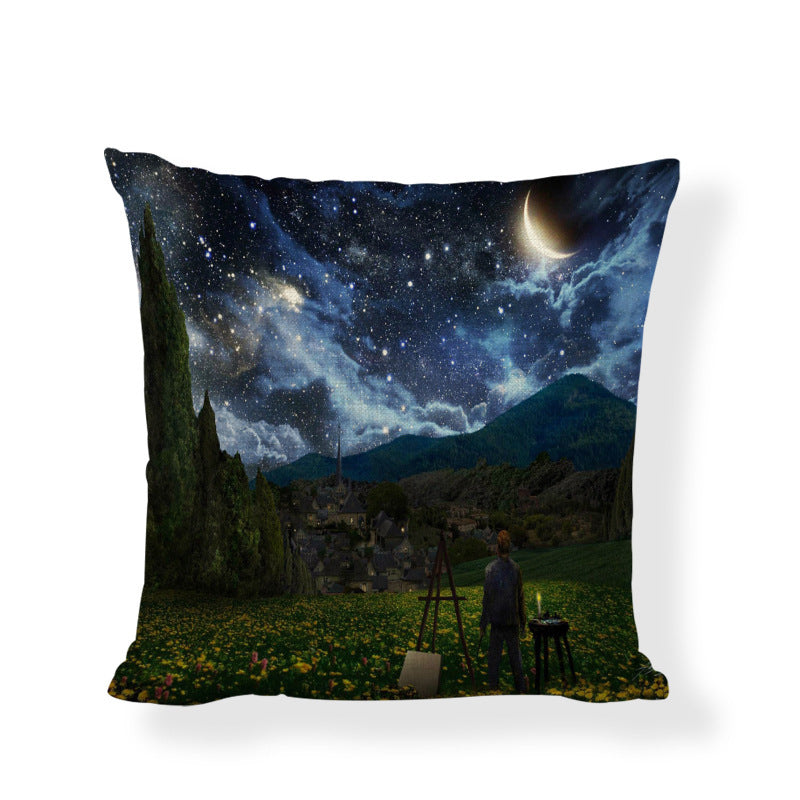 Famous painting cushion cover