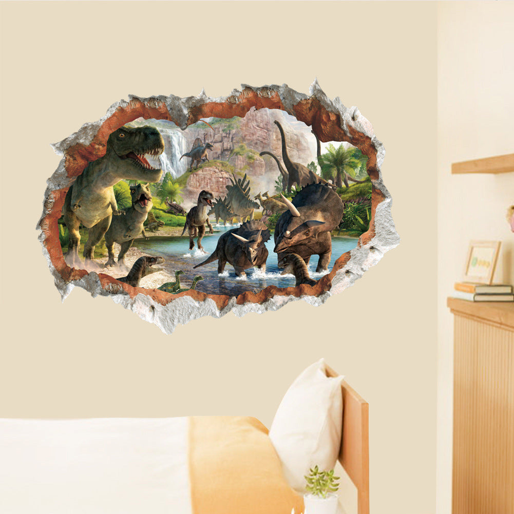 Dinosaur Walls Through Children's Room Wall Decoration