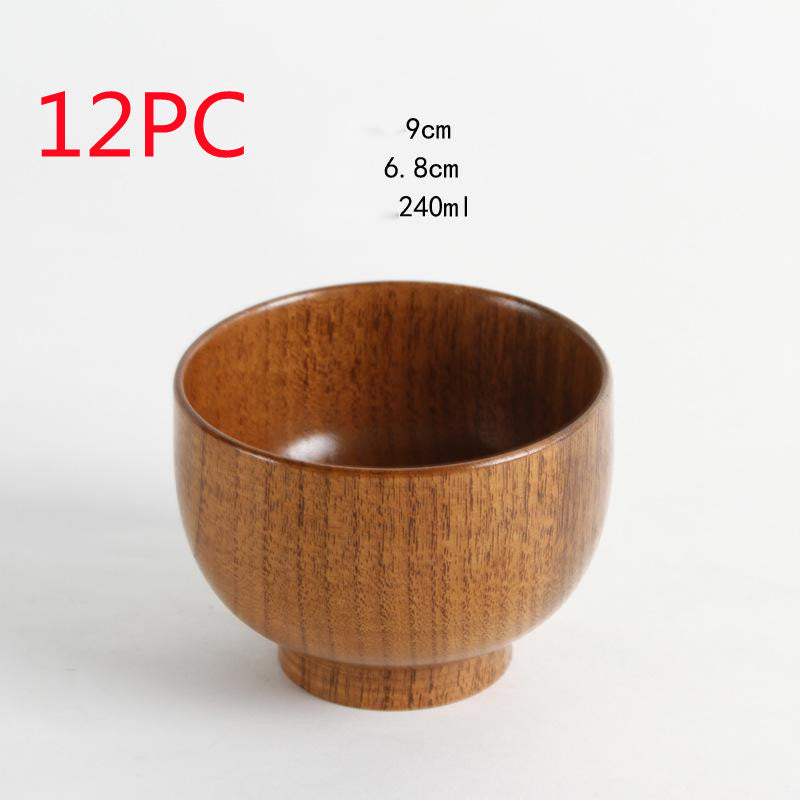 Japanese style natural jujube wooden bowl