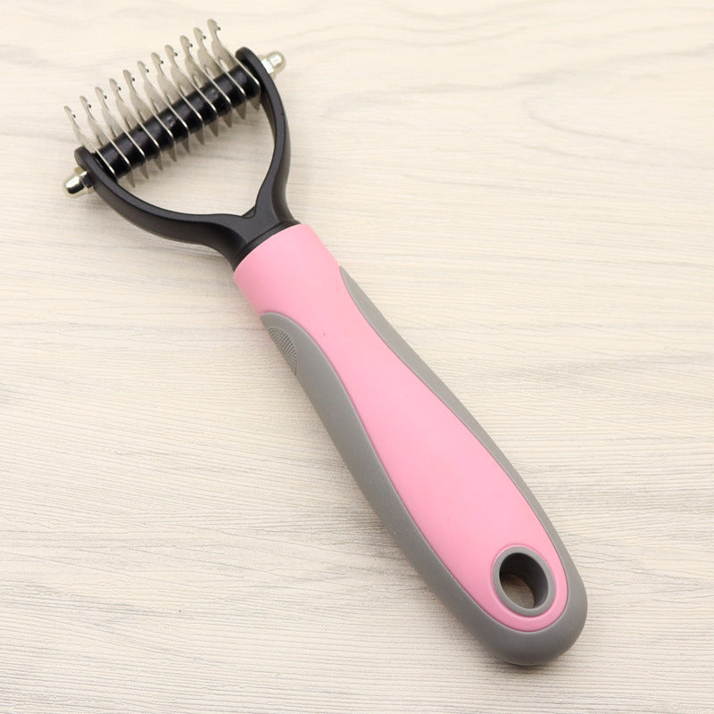 Pet Long-haired Dogknot Comb Double-sided Blade Dog