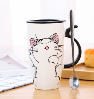 Large 600 ml Cute Ceramic Cat Mug