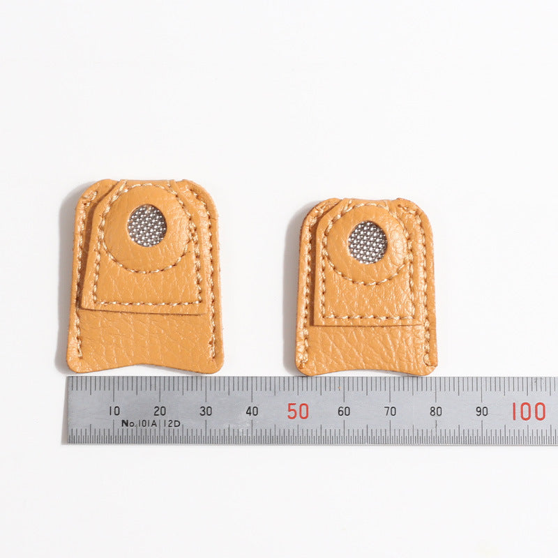 Leather Thimble Finger Cover Household Thimble Device Coin Type Thimble Finger Cover