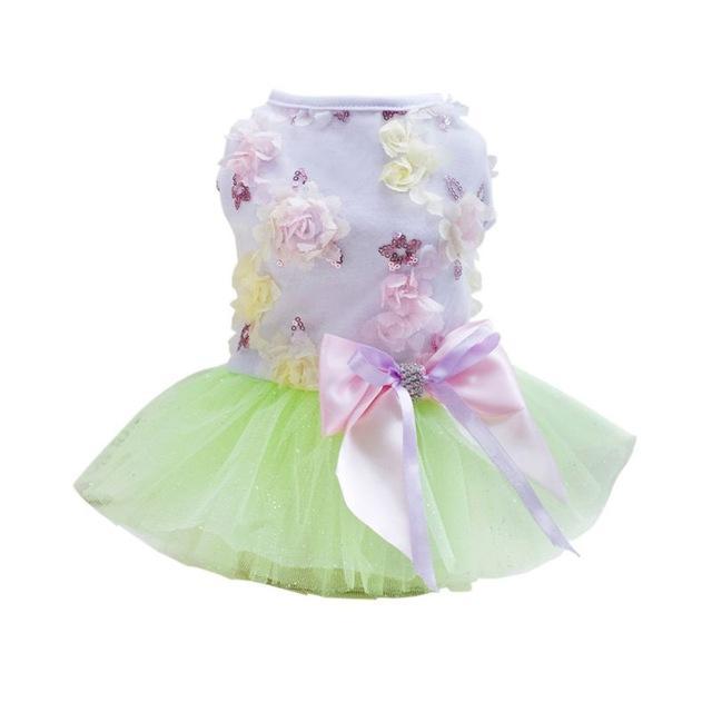 Dog Skirt Princess Tutu Spring-Summer Teddy Dress Mesh Thin Summer Dog Clothes