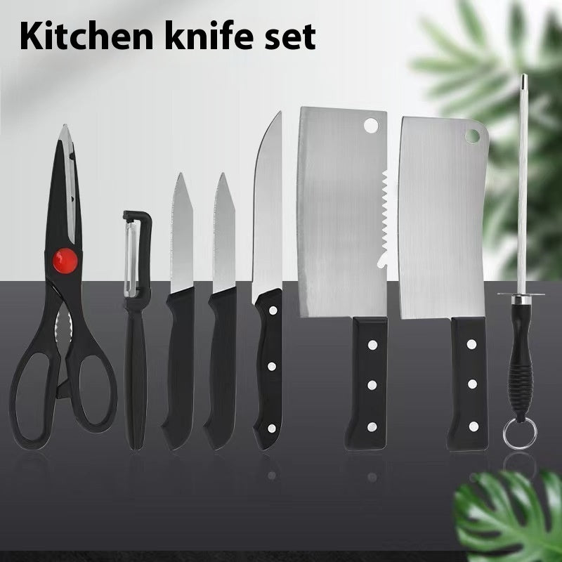 Kitchen Knives 8-Piece Gift Box Bone Cutting Knife Chef Scissors