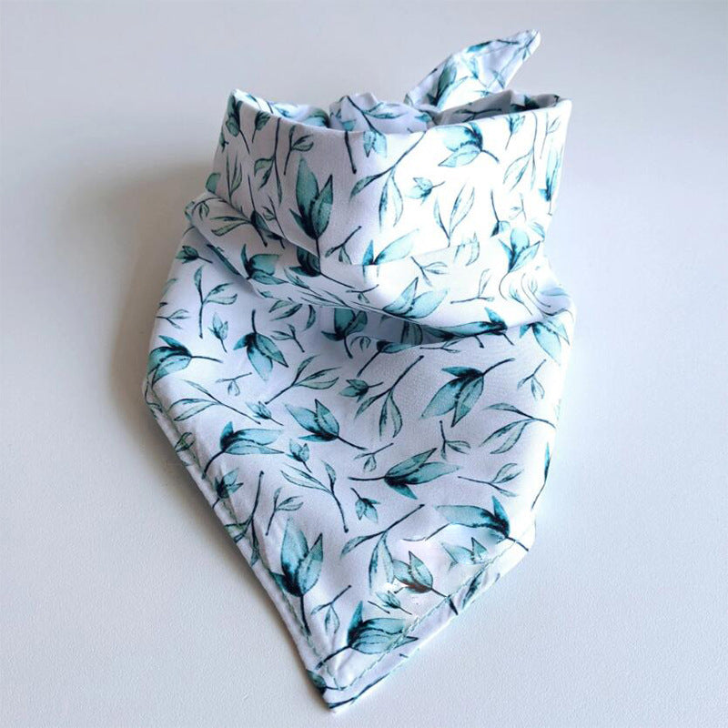 Double printed cotton pet scarf