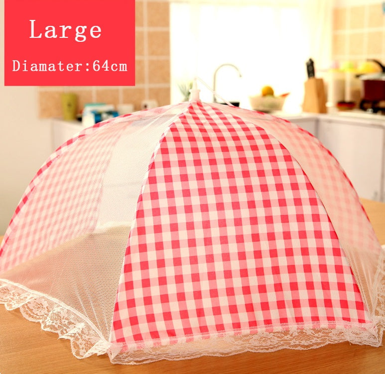 Dust-proof folding food dish cover anti-fly table cover table cover