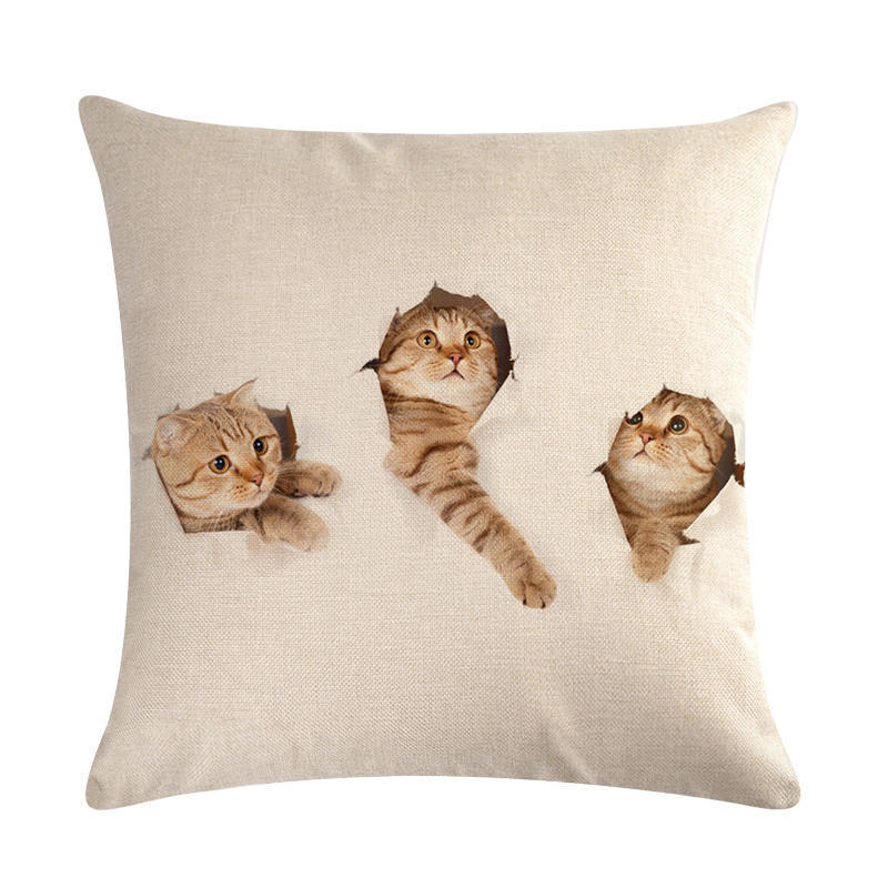 Cute cat hug pillowcase