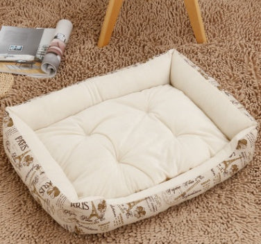 Kennel pet supplies in the large dog pet nest Golden Retriever dog bed autumn and winter cotton dog mat