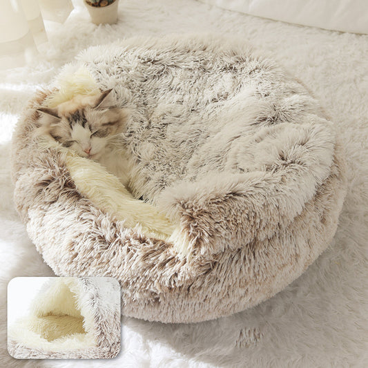 Plush shell pet nest