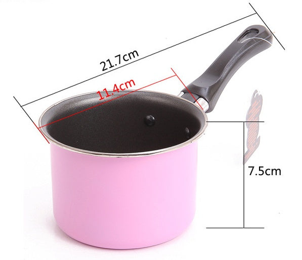 Mini colorful milk pot 11CM non-stick pot practical non-stick soup pot