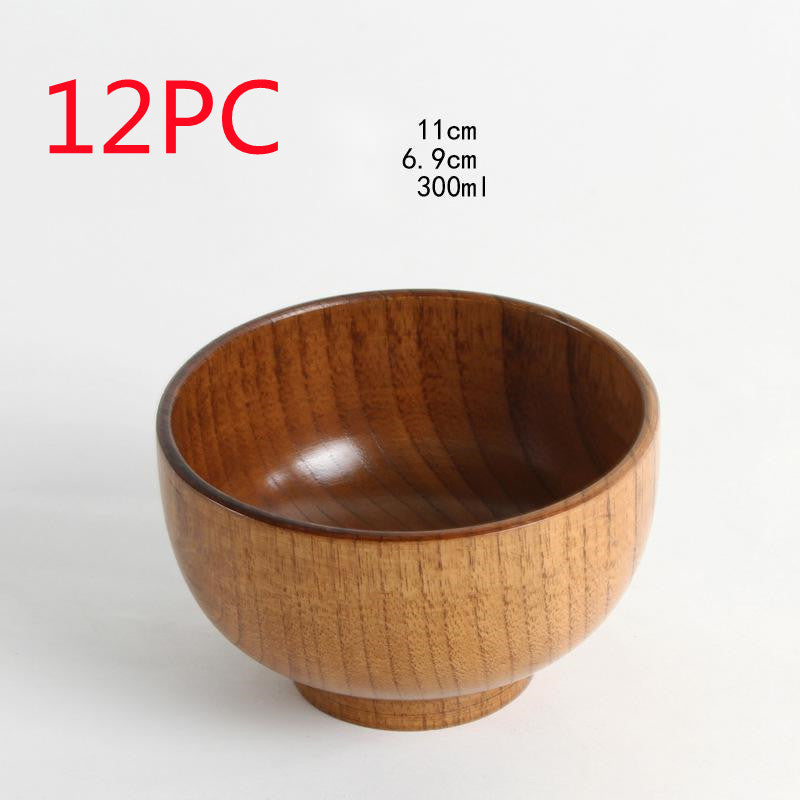 Japanese style natural jujube wooden bowl