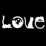 Cats Spell LOVE Fashion Creative Cartoon Auto Decal Sticker