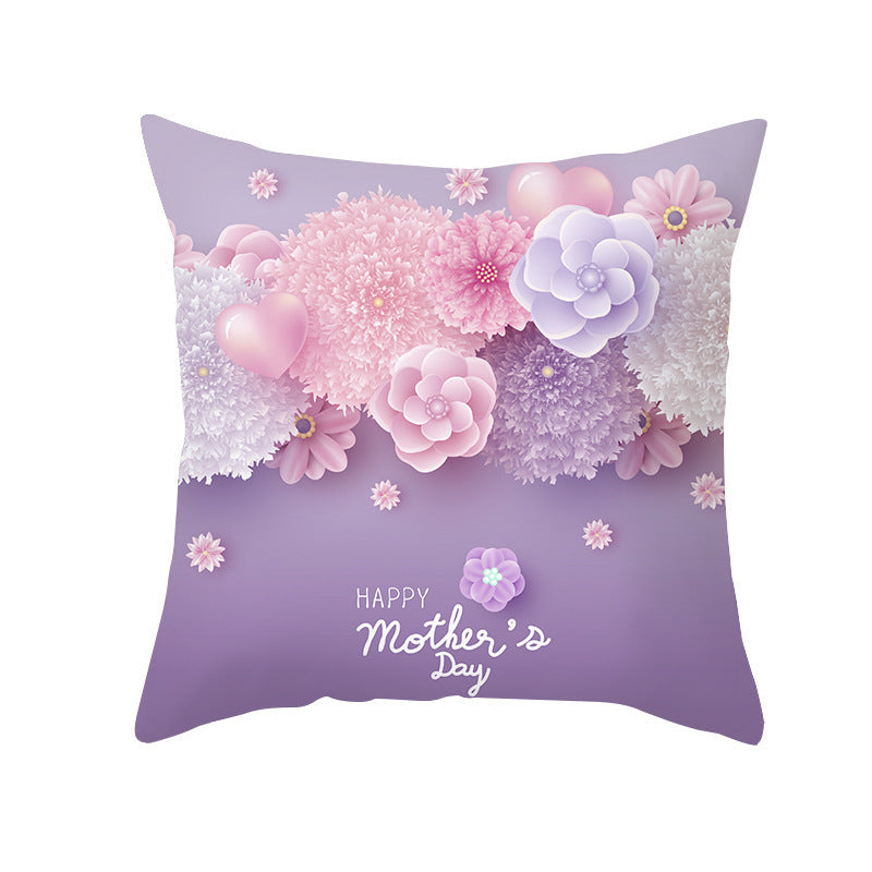 Nordic Mother's Day Pillowcase Peach Skin