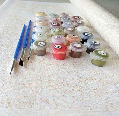 Diy digital painting home decoration painting AliExpress Amazon foreign trade single linen [6127 Venice]