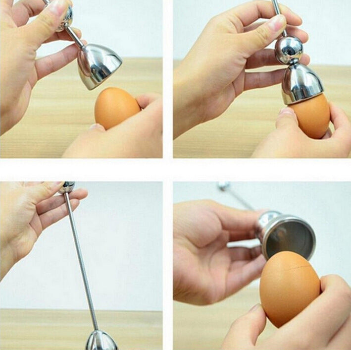 Stainless steel French egg opener