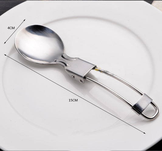 Stainless steel folding tableware