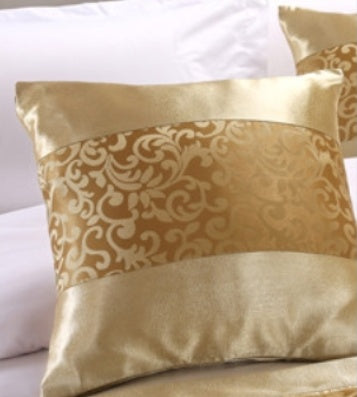 High grade and simple modern Chinese luxury gold bed cover, bed end cushion and pillow case