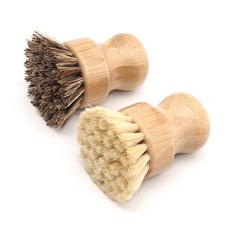 Short handle round dish washing brush