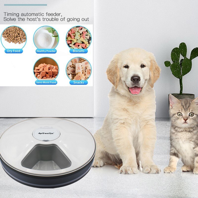 Dogs Timing Six-grid Feeder Cat Quantitative Music Automatic Feeder