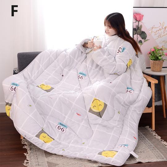 Winter Lazy Quilt with Sleeves