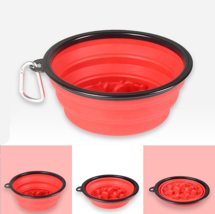 Outdoor Portable Pet Collapsible Slow Food Bowl